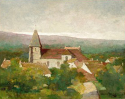Le village et son église par Maurice Gabriel Malézieux
