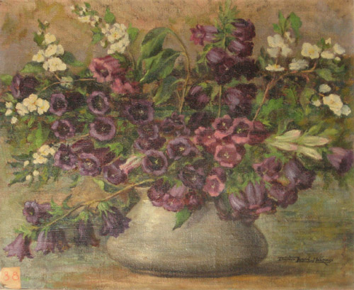 Vase de fleurs par Thrse Isabelle Marie Camille Malzieux
