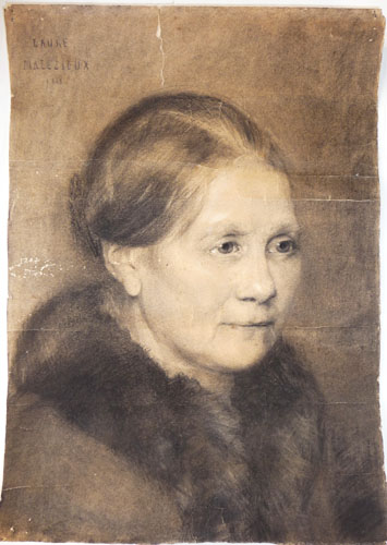 Portrait de Mme Caroline Malézieux-Laugée par Laure Ernestine Malézieux