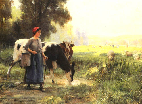 Vachere dans les pres par Julien Dupr
