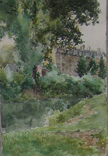 A la porte du canal par Georges Paul François Laurent Laugée