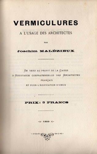Les Vermiculures par Jules Charles Joachim Malézieux