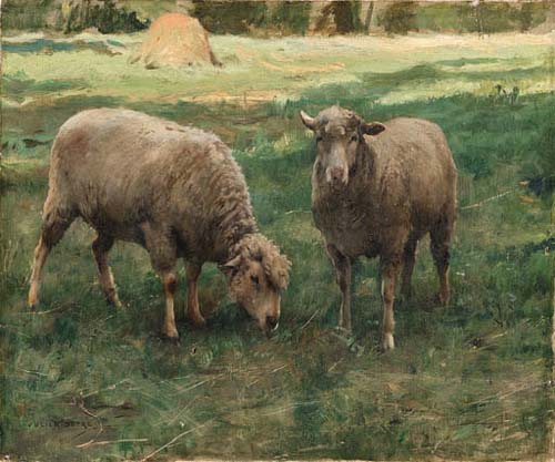 Deux Moutons par Julien Dupr