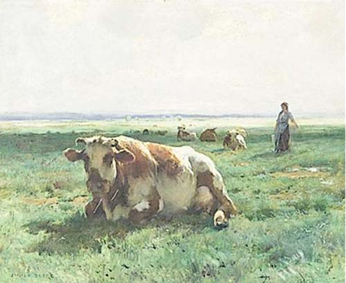 Vaches au repos par Julien Dupré