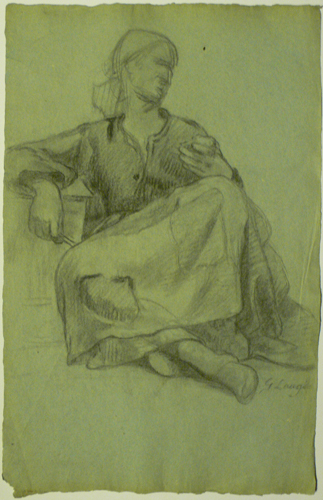 Etude de femme assise par Georges Paul François Laurent Laugée