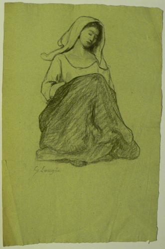 Femme dormant assise par Georges Paul François Laurent Laugée