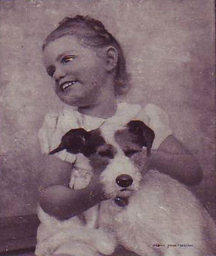 La jeune fille au chien par Isabelle Marie Yvonne Malzieux