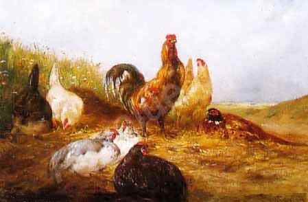 Les poules par Philibert Lon Couturier