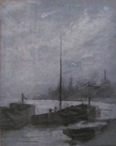 Un petit port par Georges Paul François Laurent Laugée