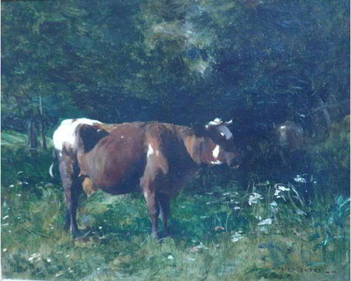 Une vache et une bombonne par Julien Dupr