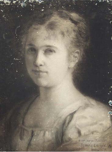 Portrait de sa sœur Clotilde Laugée par Jeanne Eulalie Célestine Laugée