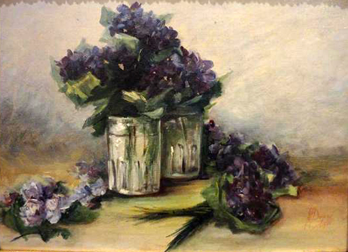 Bouquet de violettes par Marie Eléonore Françoise Laugée