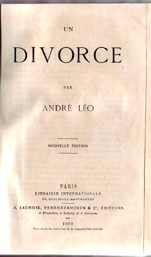 Un divorce par Victoire Lodile Bera