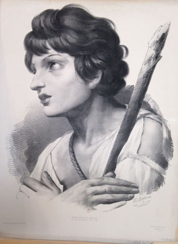 Jeune homme au bâton par Jean Baptiste Malézieux