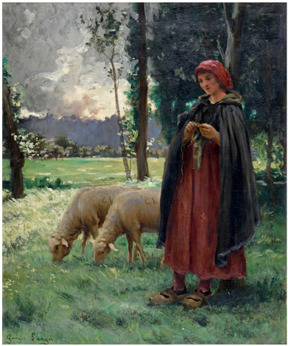 Jeune bergre par Georges Paul Franois Laurent Lauge