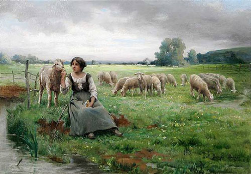 La jeune bergère par Georges Paul François Laurent Laugée
