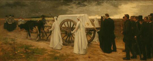 Enterrement d’une jeune fille à Etricourt par Georges Paul François Laurent Laugée