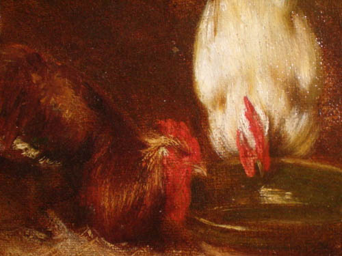 Deux poules par Philibert Léon Couturier