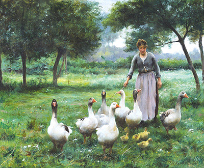 La gardienne d'oies par Thérèse Marthe Françoise Dupré