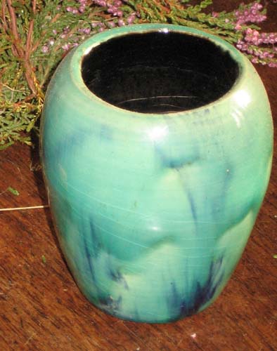 Vase vert par Marie-Thrse Landr