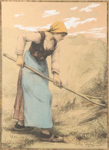 Une paysanne à la fourche