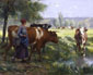 Une jeune vachere