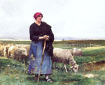 La bergere et son troupeau