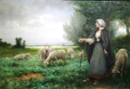 Bergère et ses moutons