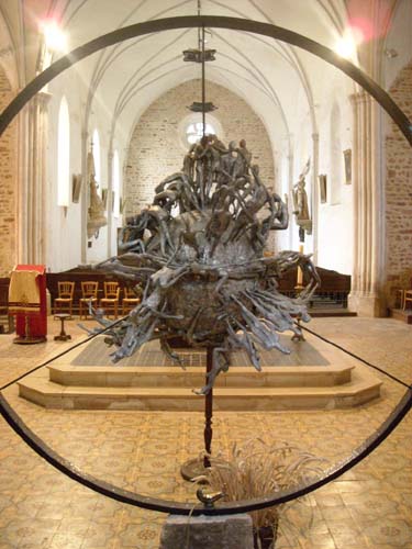 Le Tabernacle de Christian Malézieux dans l'église de Moulin le Carbonel (Alpes Mancelles)