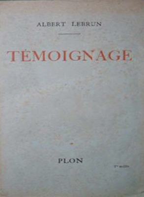 Tmoignage par Albert Franois Lebrun