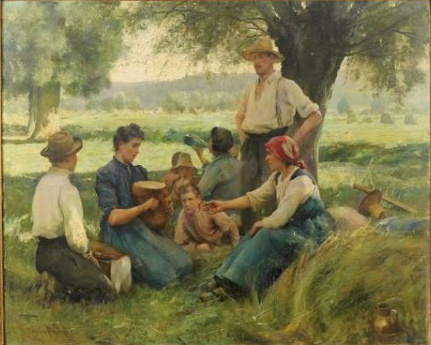 Le repas des moissonneurs par Julien Dupr