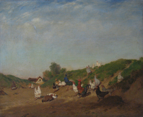 Scne de basse-cour par Philibert Lon Couturier