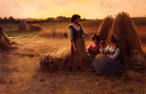Conversation au soleil couchant par Georges Paul Franois Laurent Lauge
