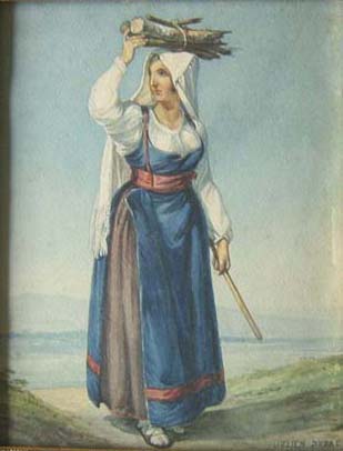 Femme au fagot par Julien Dupr