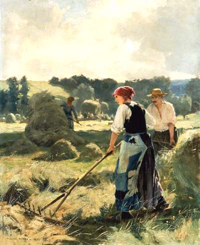 Fermiers faisant les foins par Julien Dupr