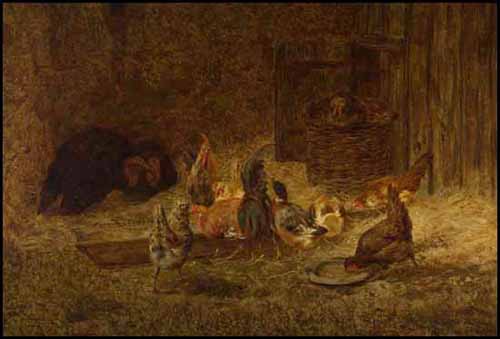 Le repas des poulets par Philibert Lon Couturier