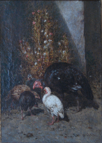 Dindes picorant par Philibert Lon Couturier