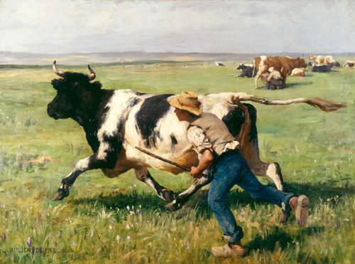 La vache echape par Julien Dupr