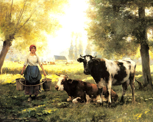 Laitiere au cerceau par Julien Dupr