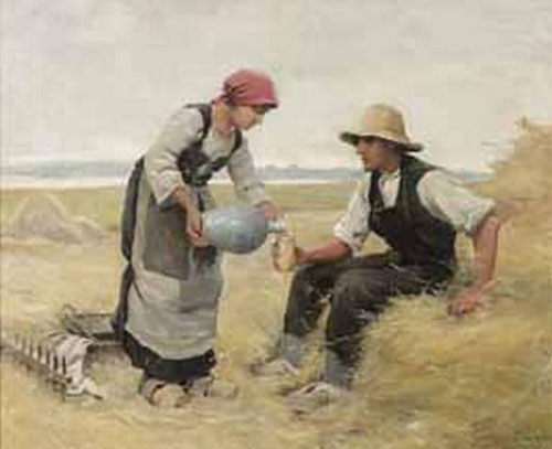La pause par Georges Paul Franois Laurent Lauge