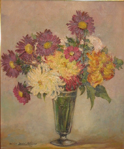 Dahlias et reines marguerites par Thrse Isabelle Marie Camille Malzieux