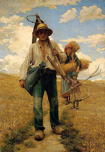 En route pour la moisson par Georges Paul Franois Laurent Lauge