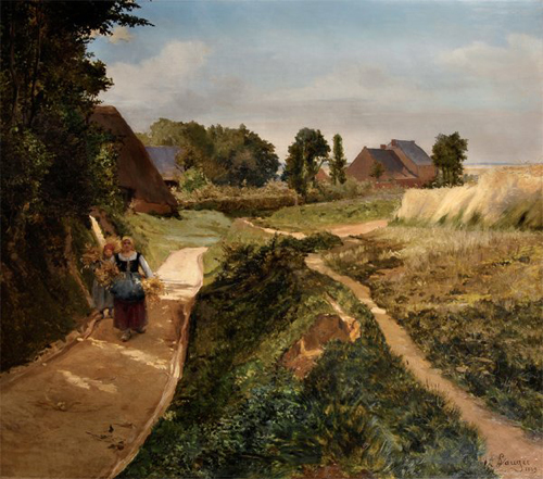 Le retour des champs par Georges Paul Franois Laurent Lauge