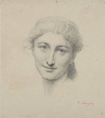 Tte de femme de face par Dsir Franois Lauge