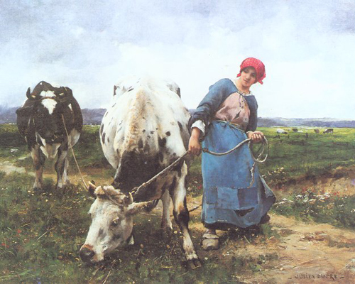 Au pturage par Alexandre Louis Gustave Albain