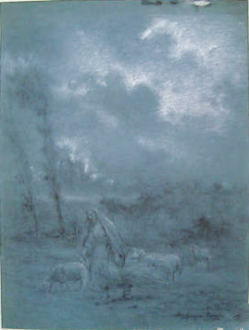 Une bergre par Georges Paul Franois Laurent Lauge