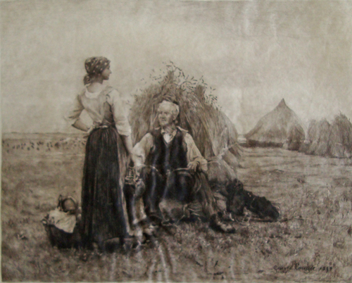 Le djeuner des faneuses par Georges Paul Franois Laurent Lauge