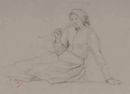 Etude de paysanne par Dsir Franois Lauge