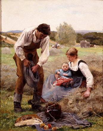 Le repas des moissonneurs - Picardie par Georges Paul Franois Laurent Lauge