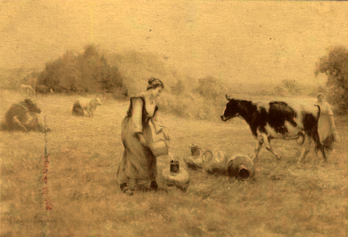 Matin dans le pacage par Georges Paul Franois Laurent Lauge